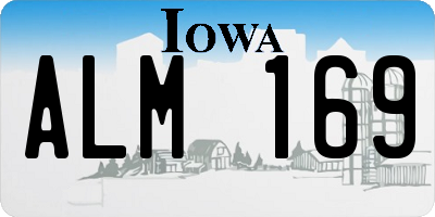 IA license plate ALM169