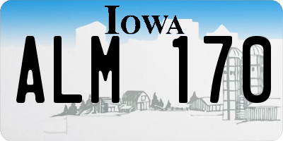 IA license plate ALM170