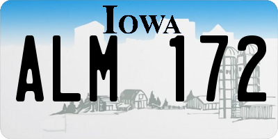 IA license plate ALM172