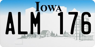 IA license plate ALM176
