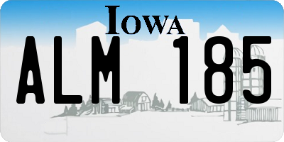 IA license plate ALM185