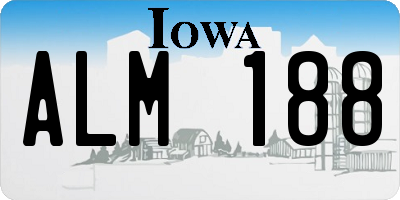 IA license plate ALM188