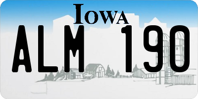 IA license plate ALM190