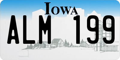 IA license plate ALM199