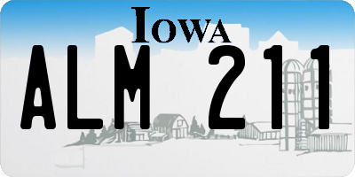 IA license plate ALM211