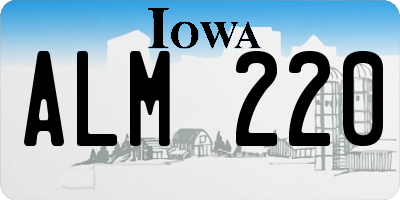 IA license plate ALM220