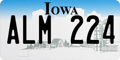 IA license plate ALM224