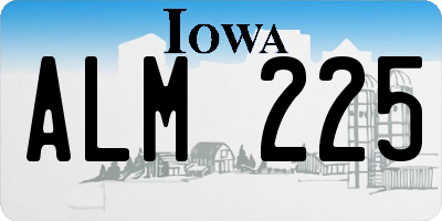 IA license plate ALM225