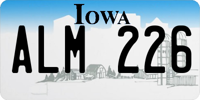 IA license plate ALM226
