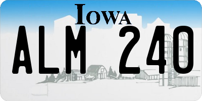 IA license plate ALM240