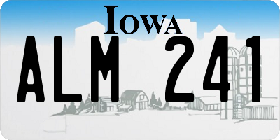 IA license plate ALM241
