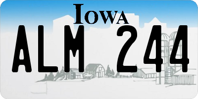 IA license plate ALM244