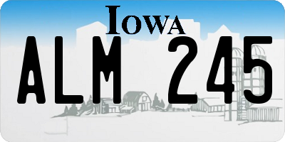 IA license plate ALM245