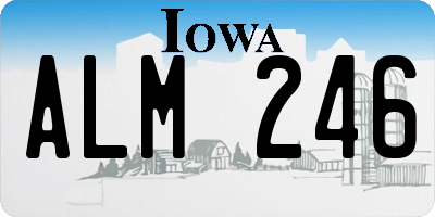 IA license plate ALM246