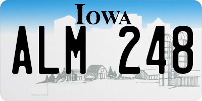 IA license plate ALM248