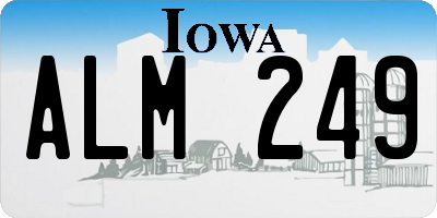 IA license plate ALM249