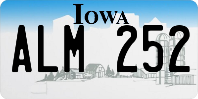 IA license plate ALM252