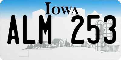 IA license plate ALM253