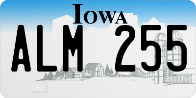 IA license plate ALM255