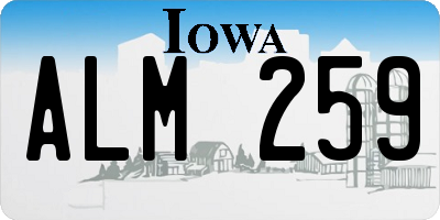 IA license plate ALM259