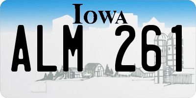 IA license plate ALM261