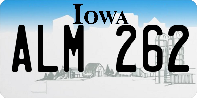 IA license plate ALM262