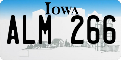 IA license plate ALM266