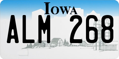 IA license plate ALM268