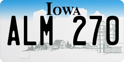 IA license plate ALM270