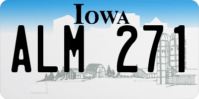 IA license plate ALM271