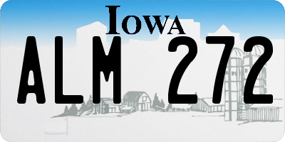 IA license plate ALM272