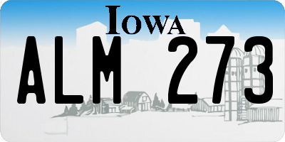 IA license plate ALM273