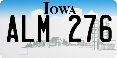 IA license plate ALM276