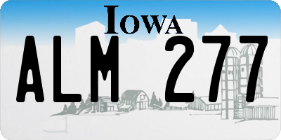 IA license plate ALM277