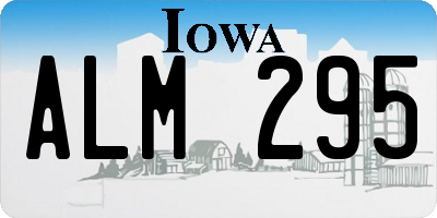 IA license plate ALM295
