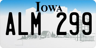 IA license plate ALM299