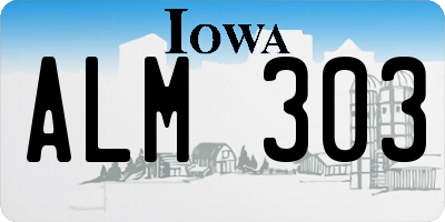 IA license plate ALM303