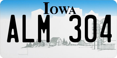 IA license plate ALM304