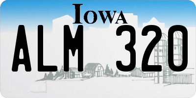 IA license plate ALM320