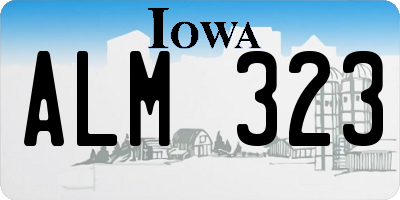 IA license plate ALM323