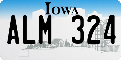 IA license plate ALM324