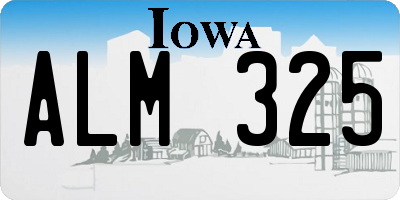 IA license plate ALM325