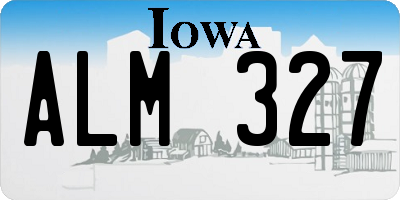 IA license plate ALM327