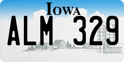 IA license plate ALM329