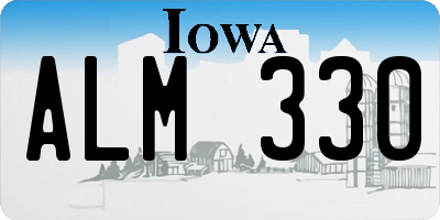 IA license plate ALM330