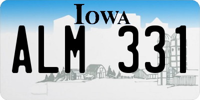 IA license plate ALM331