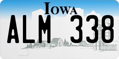 IA license plate ALM338
