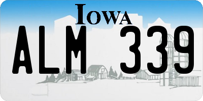 IA license plate ALM339