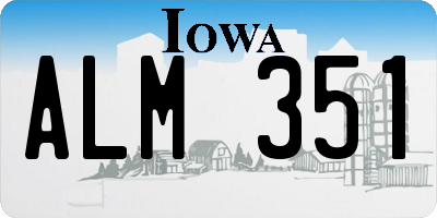 IA license plate ALM351