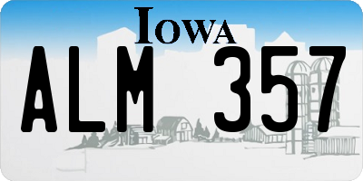 IA license plate ALM357
